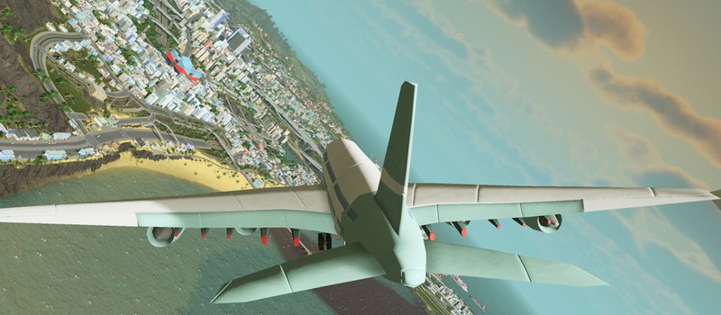 Моддер добавил управляемый самолет в Cities: Skylines