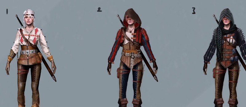 Концепт-арты Цири для The Witcher 3: Wild Hunt