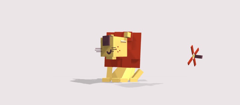 Этот кубический 3D-лев заставит вас улыбнуться