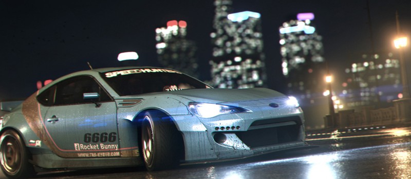 Геймплей Need for Speed с экшен-камерой при поворотах