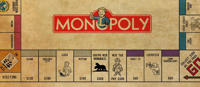 Игральная доска для Монополии по Fallout: New Vegas