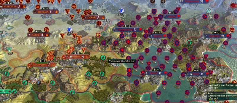 Мега-битва Civilization V с 61 цивилизациями продолжается