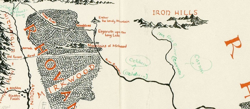 Найдена карта Средиземья с пометками Толкина