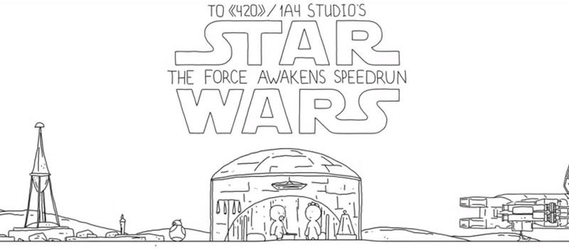 Сюжет Star Wars: The Force Awakens в минималистичной анимации за 60 секунд