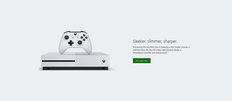 Xbox One S на 40% меньше, поддерживает 4K-видео