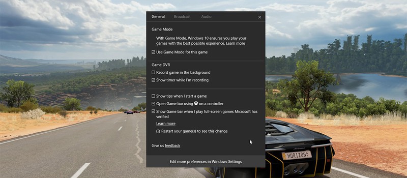 Игровой Режим Windows 10 доступен для инсайдеров