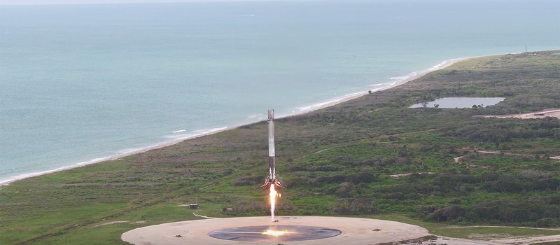 Очередная посадка ракеты SpaceX в чудесном 4K