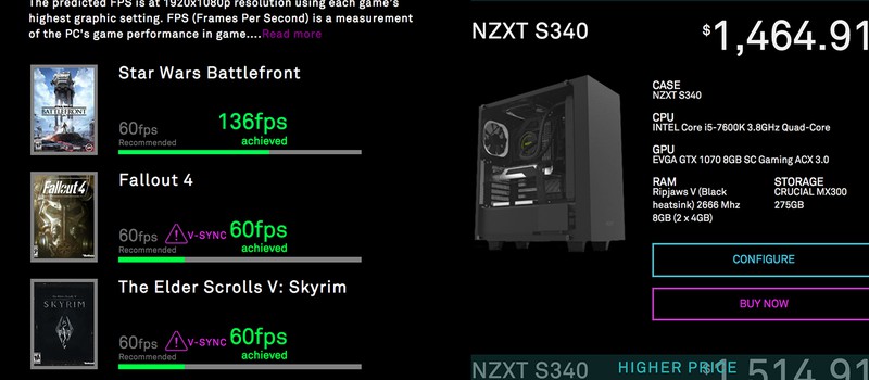 Новый сервис собирает железо PC на основе игр, в которые вы хотите играть
