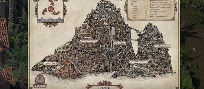Геймплей Pillars of Eternity II: Deadfire — тур по городу Некетака