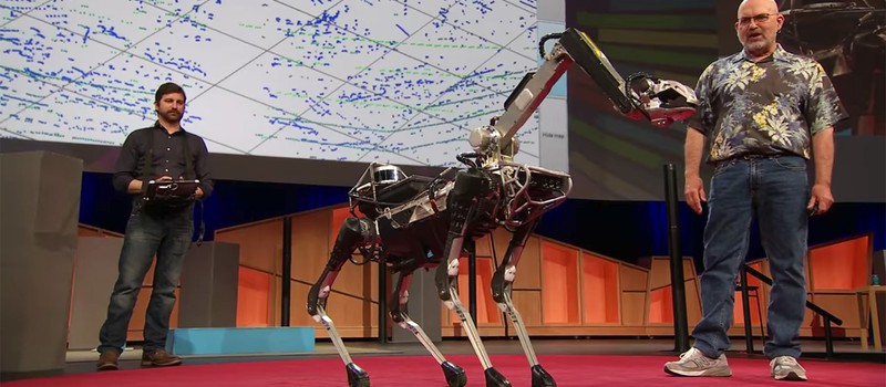 Послушный песик Спот от Boston Dynamics на TED Talk