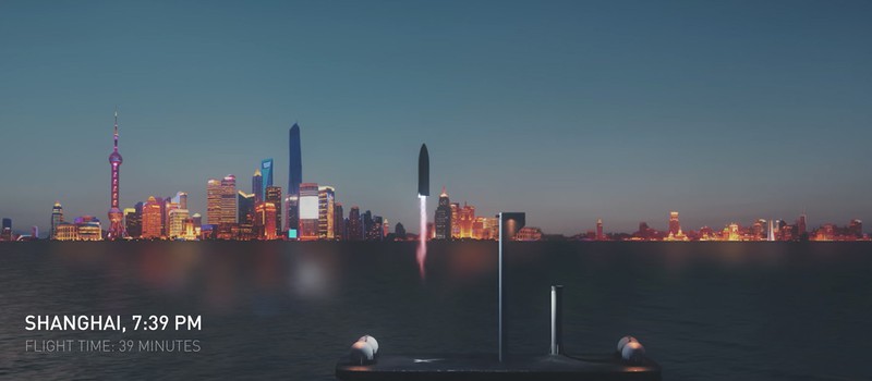 Илон Маск предлагает летать между городами на ракете