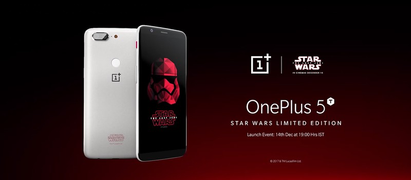 В Индии выйдет эксклюзивное издание OnePlus 5T для фанатов "Последних джедаев"