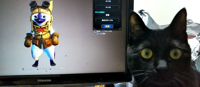 Реальные коты реагируют на мяукание котов из Monster Hunter: World