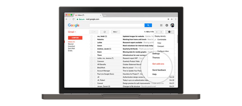 Скриншоты будущего обновления дизайна Gmail