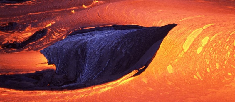 Извержение вулкана Килауэа с высоты космоса