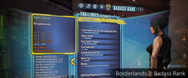 Гайд Borderlands 2 – Прокачка ранга Badass