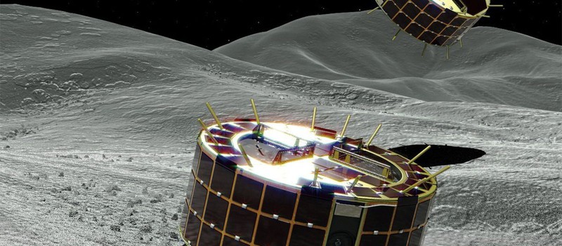 Японский аппарат сбросил на астероид два мини-ровера
