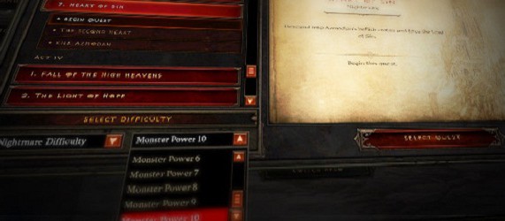 Diablo III: патч 1.0.5 добавит выбор сложности монстров