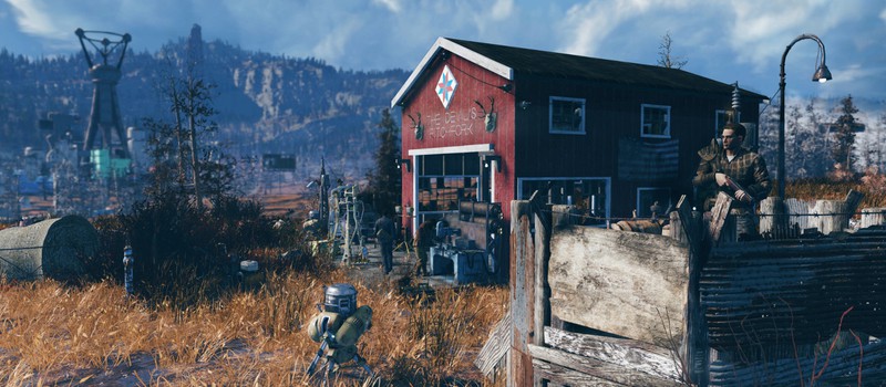 Игрок Fallout 76 построил лагерь для помощи новичкам
