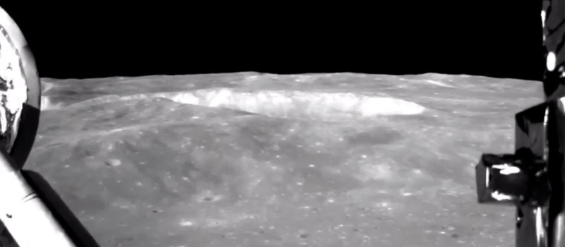 Видео посадки китайского аппарата на обратную сторону Луны