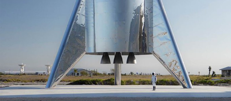 Сильный ветер обрушил прототип ракеты Starship Илона Маска