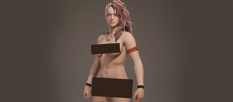 Первый качественный "голый" мод для Monster Hunter World с физикой груди