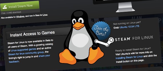 Стартовала открытая бета Steam для Linux