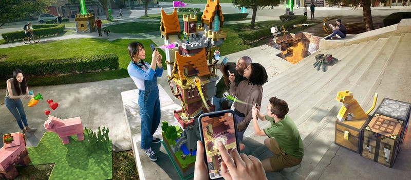 Microsoft анонсировала Minecraft Earth, AR-игру для смартфонов
