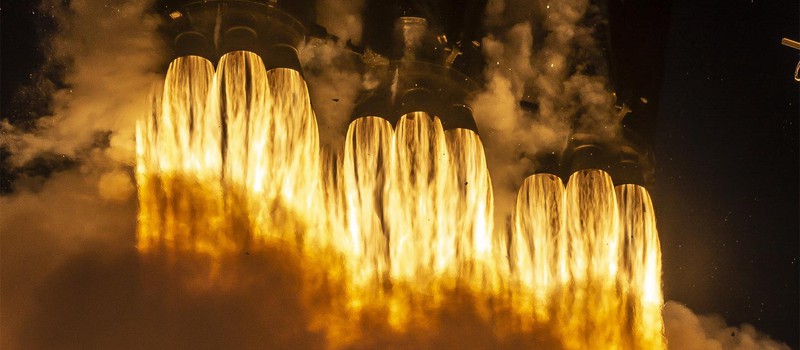 Прямой эфир с третьего запуска ракеты Falcon Heavy
