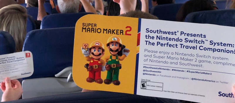 Nintendo подарила Switch и Super Mario Maker 2 пассажирам самолетов в Сан-Диего, где пройдет Comic-Con