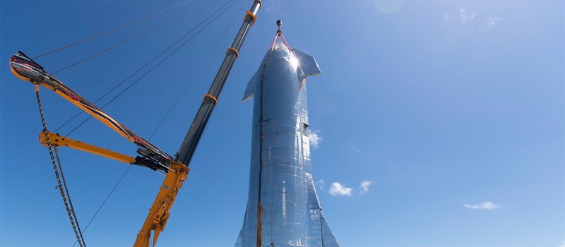 SpaceX соединила две части Starship в одну большую ракету