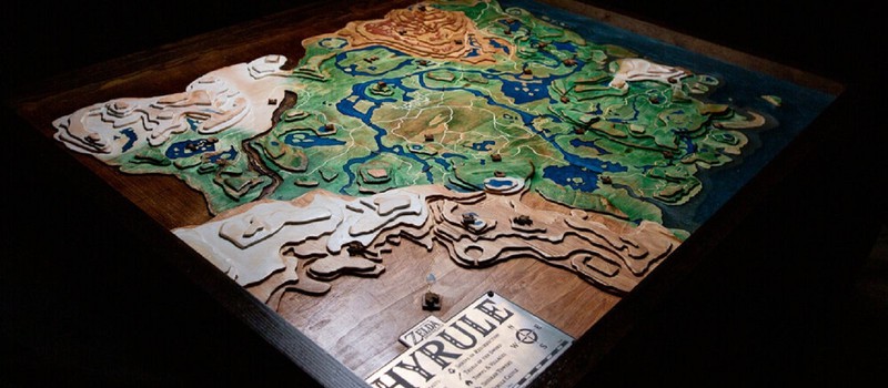 Фанат Breath of the Wild построил огромную деревянную карту королевства Хайрул