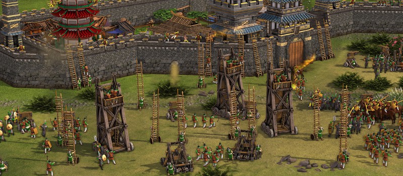 15 минут геймплея Stronghold: Warlords: строительство базы, военачальники и оборона
