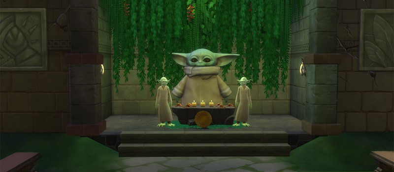 Взгляните на храмы малышу Йоде, созданные игроками The Sims 4