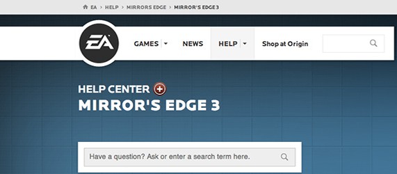 Страничка Mirror's Edge 2 появилась на сайте поддержки EA