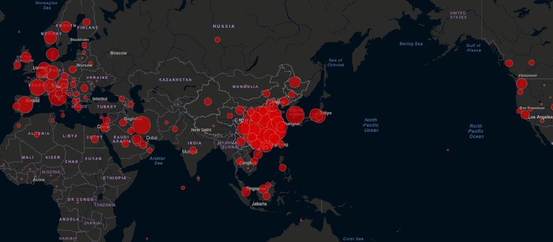Хакеры используют сайты с картами распространения коронавируса для похищения информации