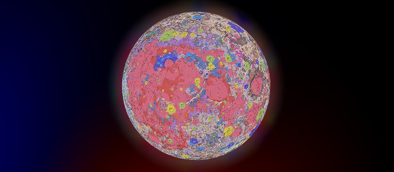 USGS опубликовала первую полную геологическую карту Луны