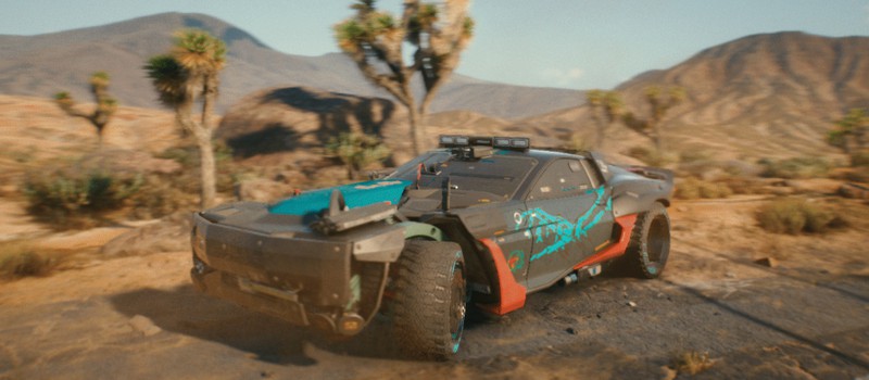 Разработчики Cyberpunk 2077 показали кастомный автомобиль в пустыне