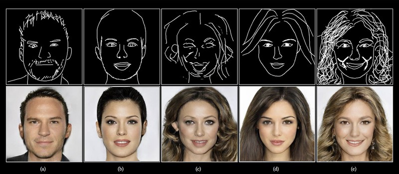 Новая нейросеть в реальном времени генерирует фотореалистичные портреты людей при помощи скетчей