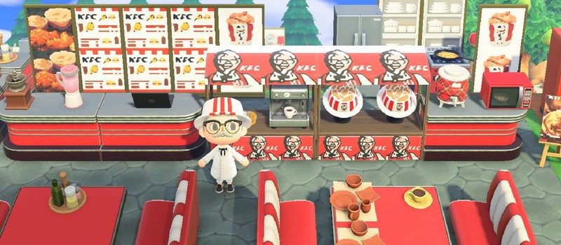KFC открыла остров фастфуда в Animal Crossing: New Horizons
