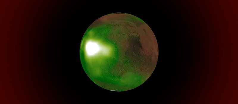 Симуляция NASA демонстрирует зеленое сияние Марса