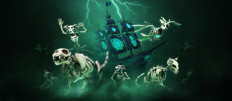 Для Sea of Thieves вышел апдейт Fate of the Damned с питомцами-скелетами и меню событий