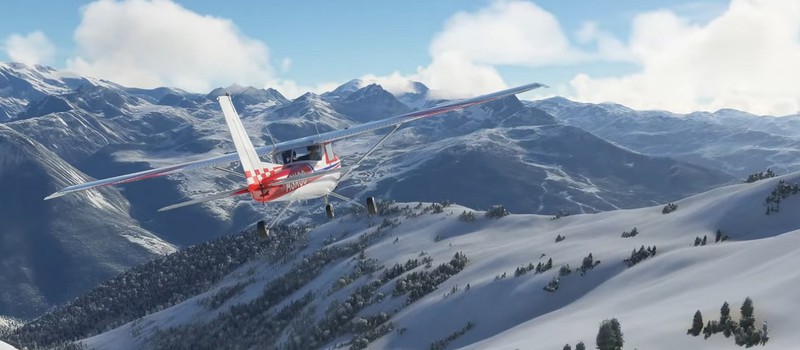 В Microsoft Flight Simulator выпал снег