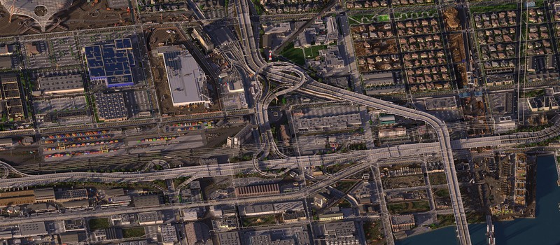Инфрастуктура самого большого города Minecraft с высоты птичьего полета