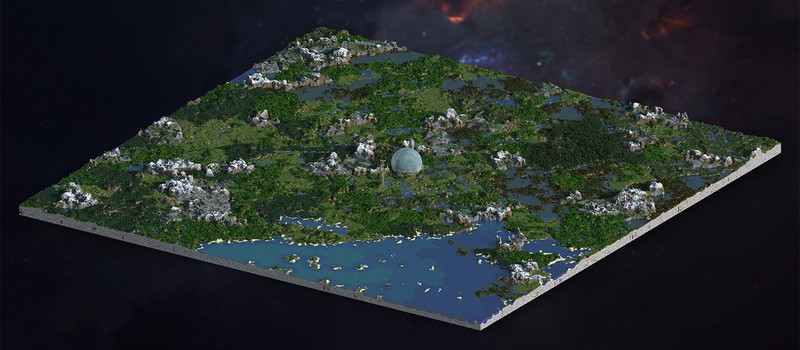 Игрок Minecraft сделал "спутниковый" снимок своего мира