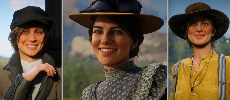 Игрок Red Dead Redemption 2 делает портреты персонажей с улыбками на лице