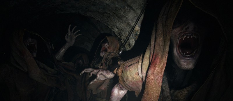Сражение с монстрами в геймплеейном видео Resident Evil Village c PS4 Pro