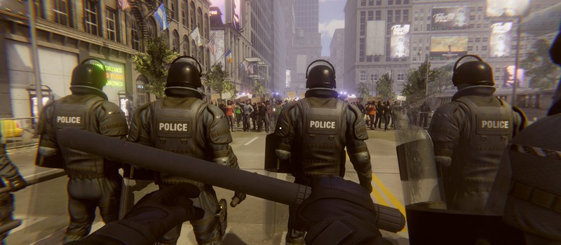 Водяные пушки, подавление протестующих и молотовы в трейлере симулятора Riot Control Simulator
