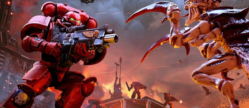 Кровавые ангелы против тиранидов в геймплее Warhammer 40K: Battlesector