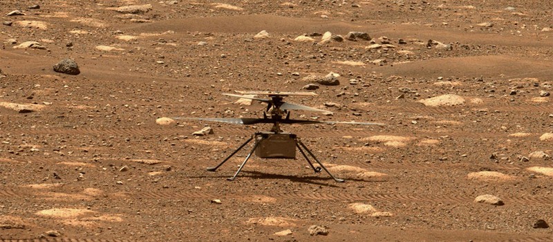 Видео полета марсианского вертолета NASA в хорошем качестве